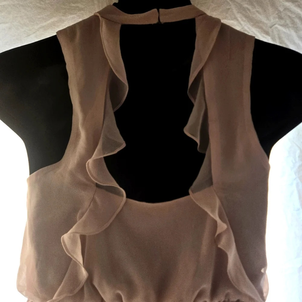 Pretty Blush Pink Ruffle Dress EUC - Picture 6 of 12